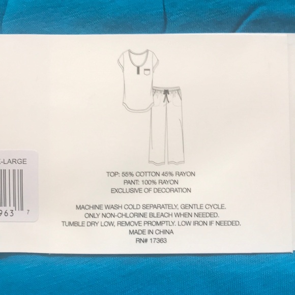 Ellen Tracy paisley print Pajama Set XXL - Picture 3 of 4